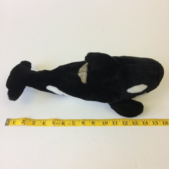 Sea World Shamu Plush Killer Whale Orca Black & White Stuffed Animal Toy 15" - Picture 8 of 8